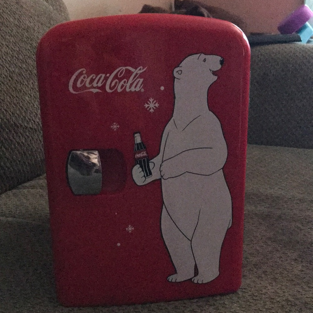 A mini fridge